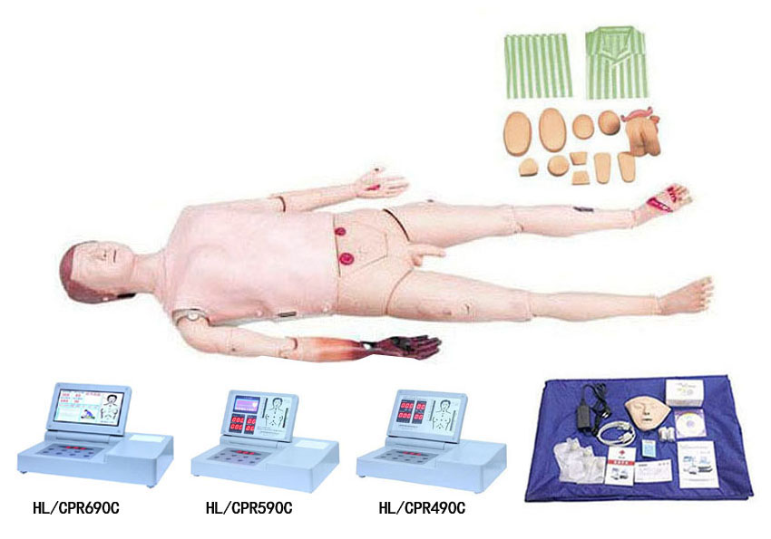 HL/CPR490C/CPR590C/CPR690C 高级多功能护理急救模拟人（心肺复苏、基础护理、男女导尿、四肢创伤）