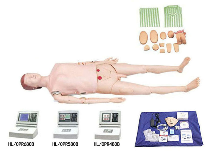 HL/CPR480B，HL/CPR580B，HL/CPR680B 高级多功能护理急救训练模拟人（心肺复苏、基础护理男女导尿、手臂静脉穿刺及肌肉注射）